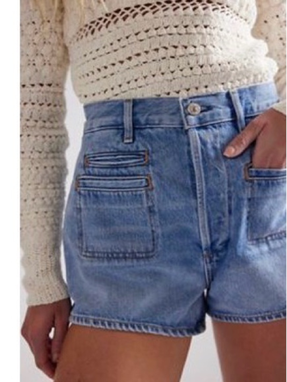 Citizens of humanity High-Rise Light Blue Denim Women's Shorts lasso 27